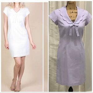 Moda Spiegel mod dress size 4P purple and scallop collar preppy mod dress
